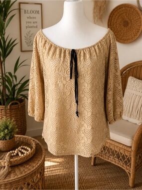 Title

WESTMOON sheer lace Peasant Blouse